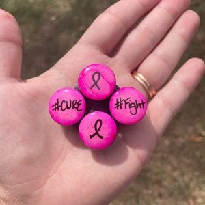 Pink Breast Cancer Magnets SET OF 4 - Ceramic Magnets - Kitchen Magnets